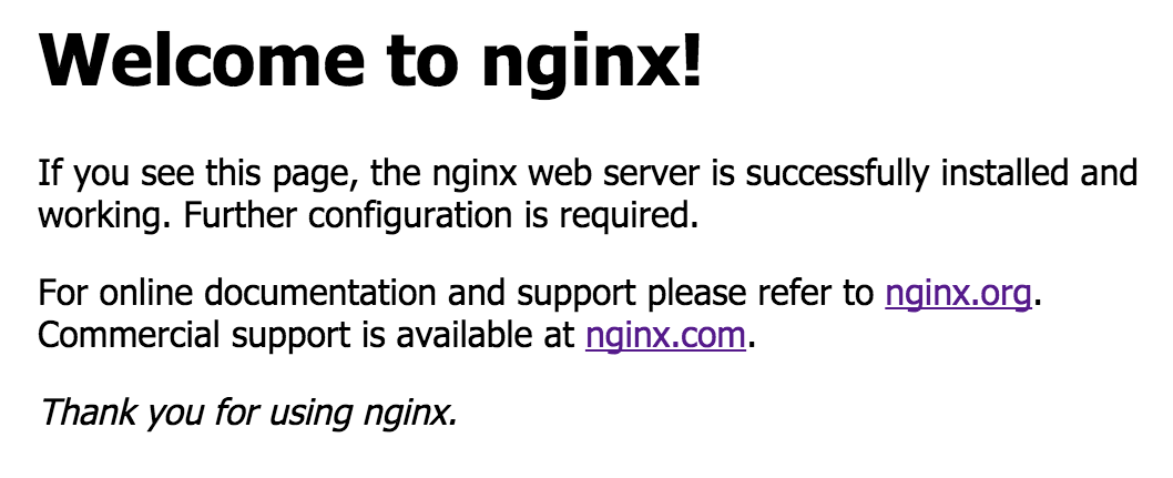 Welcome to the nginx!