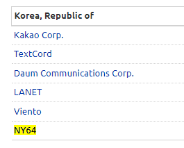 대한민국 공식 미러 리스트